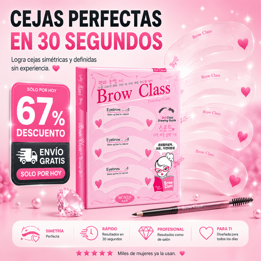 (67% Descuento) Brow Class Plantilla de Cejas | Cejas Simétricas y Perfectas en Segundos