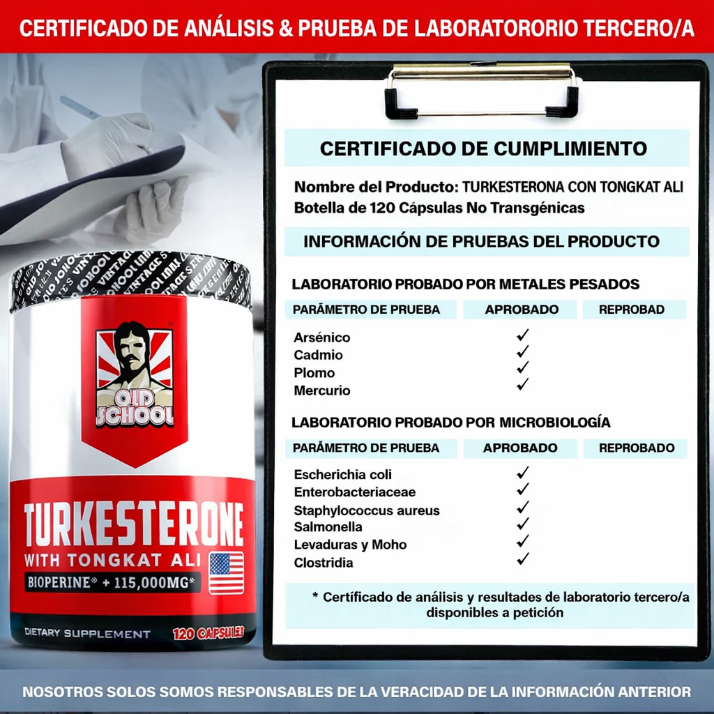 (OFERTA 2X1) Turkesterona  Old 100% original- Fuerza, Energía, Masa Muscular y Recuperación