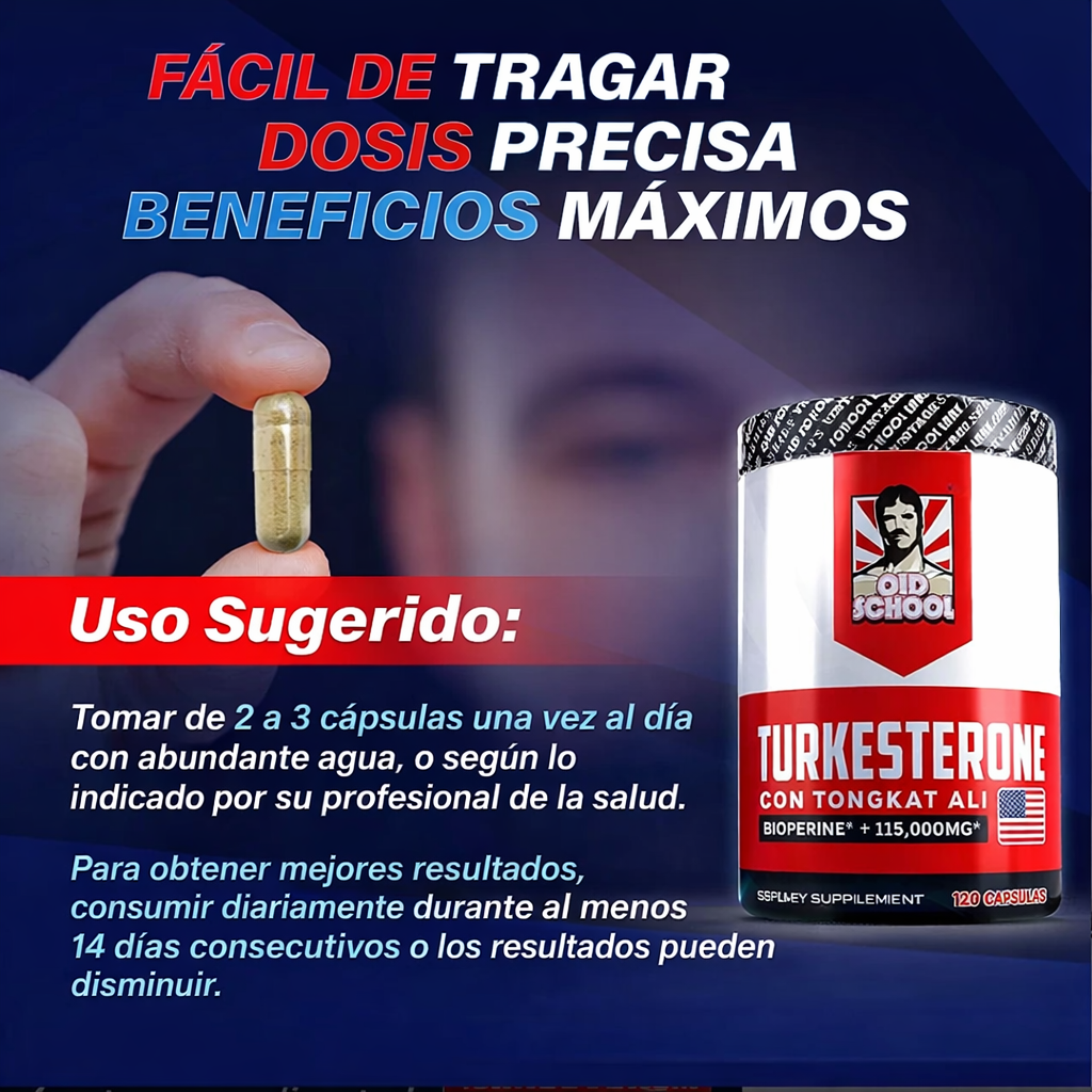 (OFERTA 2X1) Turkesterona  Old 100% original- Fuerza, Energía, Masa Muscular y Recuperación