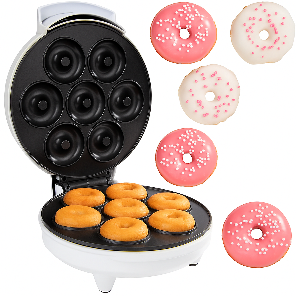 Máquina Multiusos para Donas y Pancakes – Hace 7 unidades a la vez...Pago contra entrega y envió totalmente gratis en Panamá....