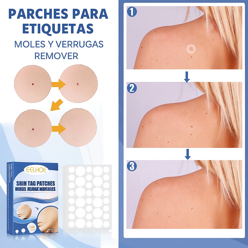 🌿 EELHOE Parches Naturales para Eliminar Verrugas y Lunares – 144 Piezas... PAGO CONTRA ENTREGA Y ENVIÓ GRATIS EN PANAMÁ...