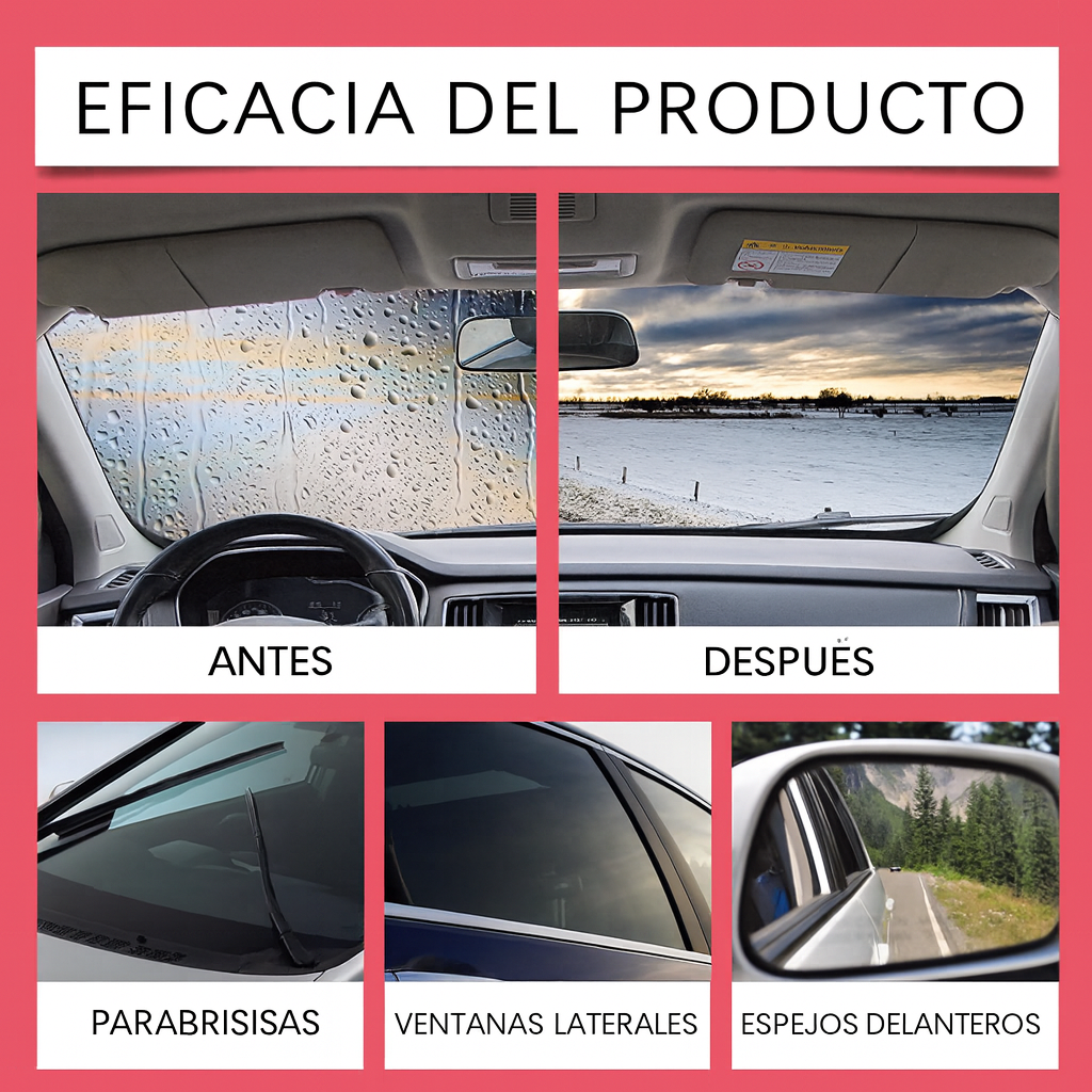 🚘 Limpiavidrios Antiempañante Hidrofóbico para Autos + Liquido anti empañante de regalo | PAGO CONTRA ENTREGA Y ENVIÓ GRATIS A TODO PANAMÁ....