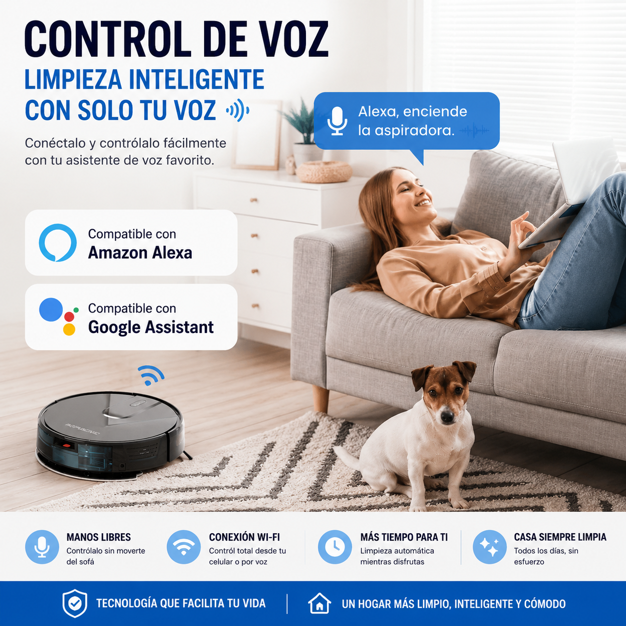 (55% DESCUENTO) SmartClean™ Aspiradora Inteligente y Barredora Automática con IA