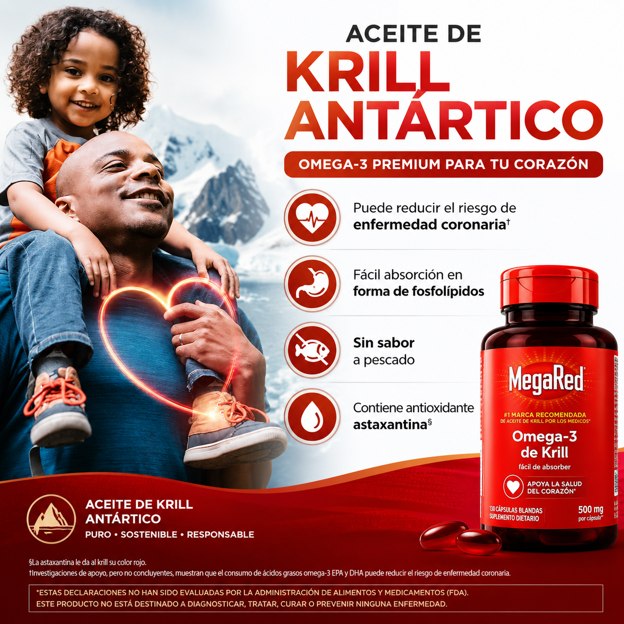 (2x1) MegaRed™ 100% Original – Corazón Más Fuerte + Omega-3 Premium + Sin Sabor a Pescado