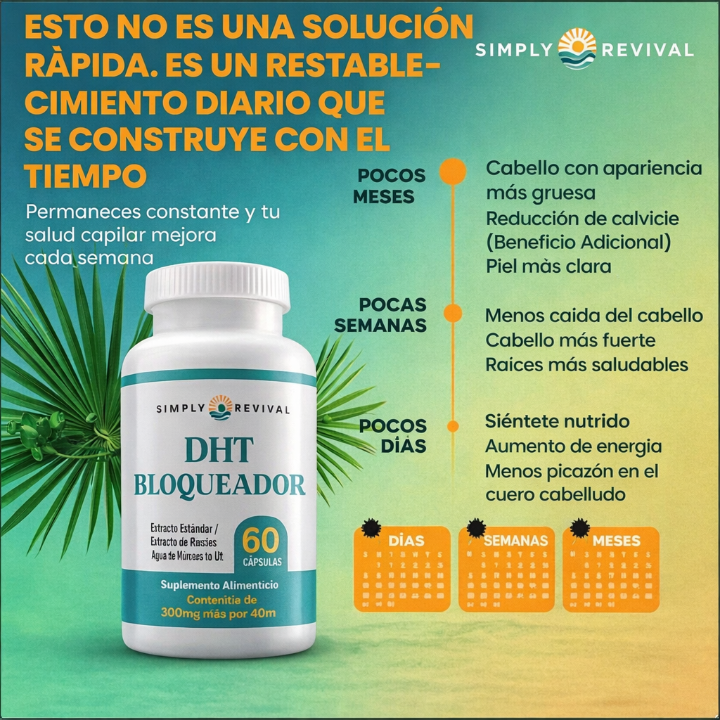 🌿 DHT Blocker 100% Original | Simply Revival! Pago contra entrega y envió gratis en Honduras....