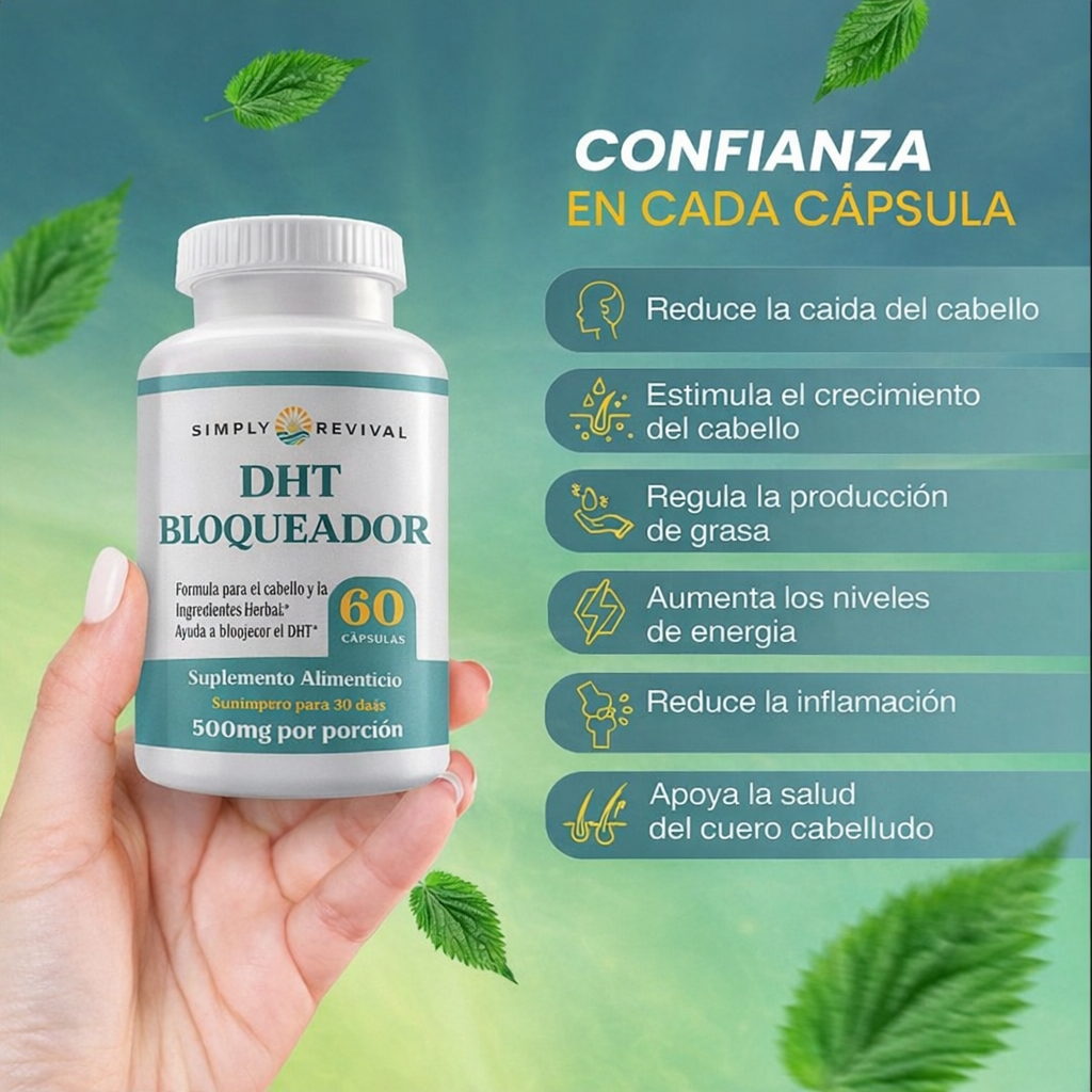 🌿 DHT Blocker 100% Original | Simply Revival! Pago contra entrega y envió gratis en Honduras....