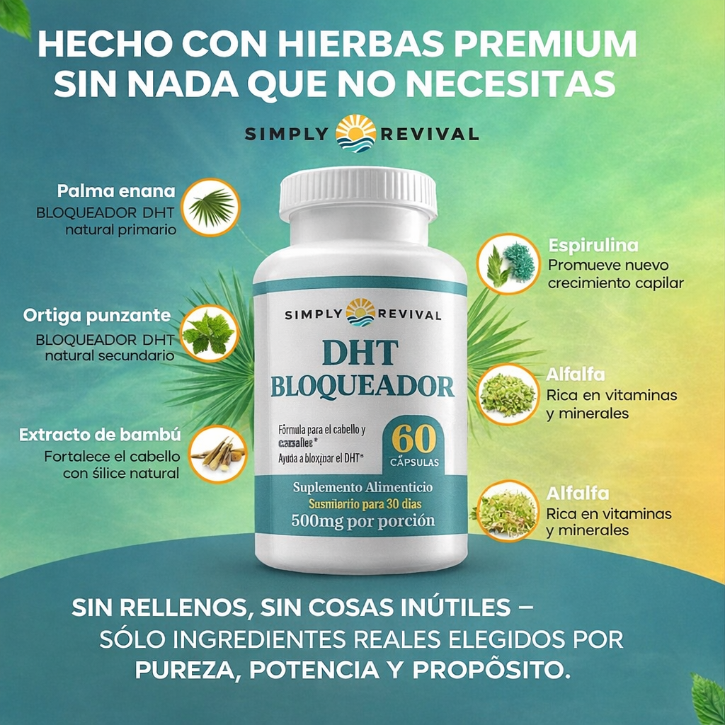 🌿 DHT Blocker 100% Original | Simply Revival! Pago contra entrega y envió gratis en Honduras....