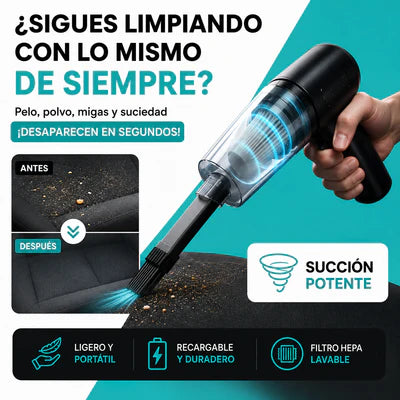 (55% DESCUENTO) Aspiradora Portátil Inalámbrica Limpieza Profunda 120W Multiusos