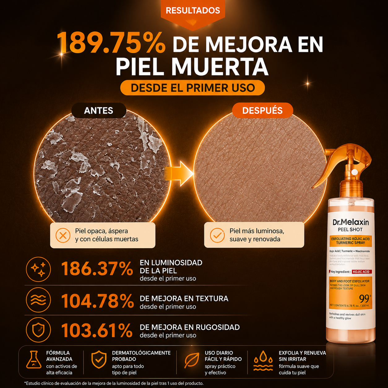 (55% DESCUENTO) Dr. Melaxin™ Exfoliante Corporal Aclarante Coreano