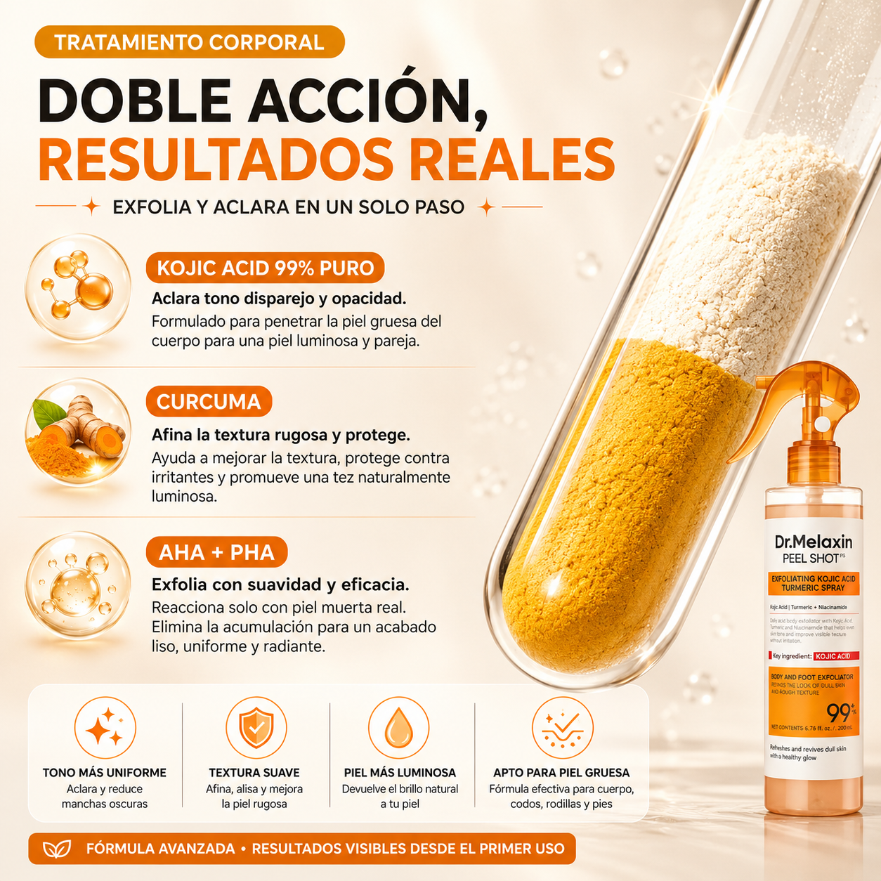 (55% DESCUENTO) Dr. Melaxin™ Exfoliante Corporal Aclarante Coreano