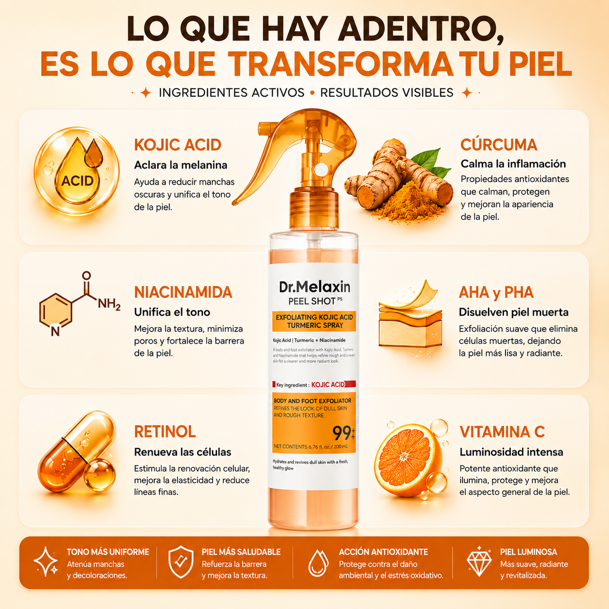 (55% DESCUENTO) Dr. Melaxin™ Exfoliante Corporal Aclarante Coreano