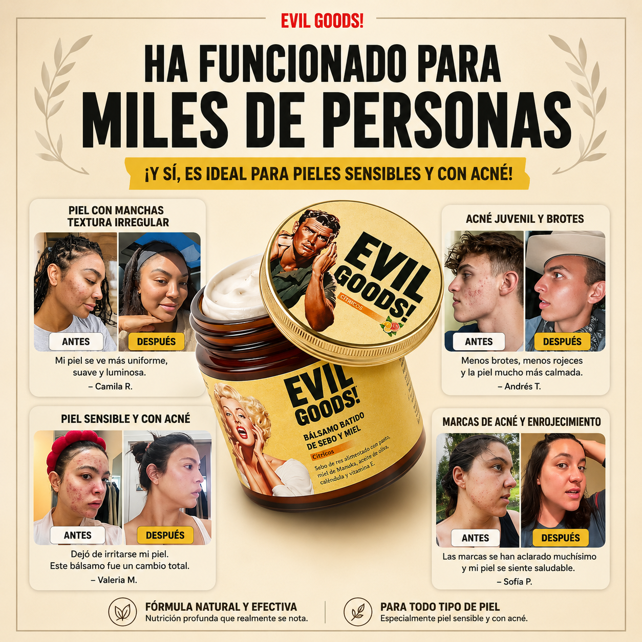 (55% DESCUENTO) Evil Goods™ | Ayuda a Calmar, Nutrir y Recuperar tu Piel