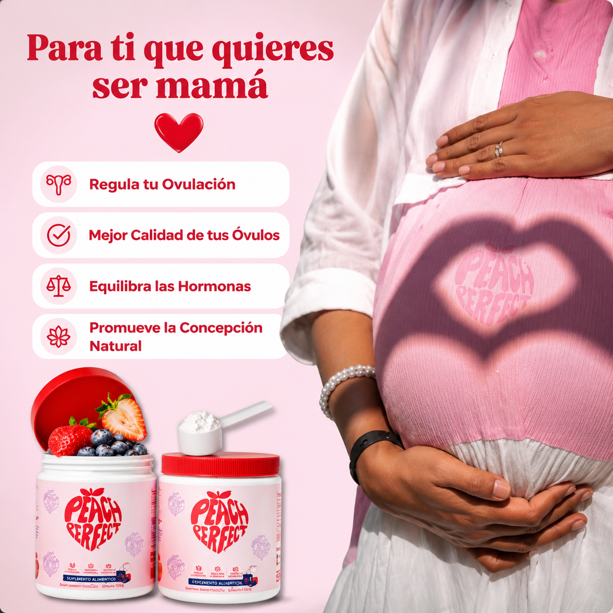 (55% DESCUENTO) Peach Perfect™ | Equilibra tus Hormonas y Recupera tu Bienestar Femenino Natural