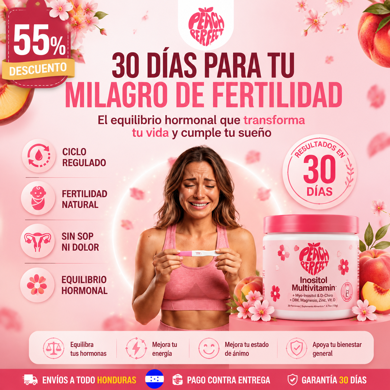 (55% DESCUENTO) Peach Perfect™ | Equilibra tus Hormonas y Recupera tu Bienestar Femenino Natural