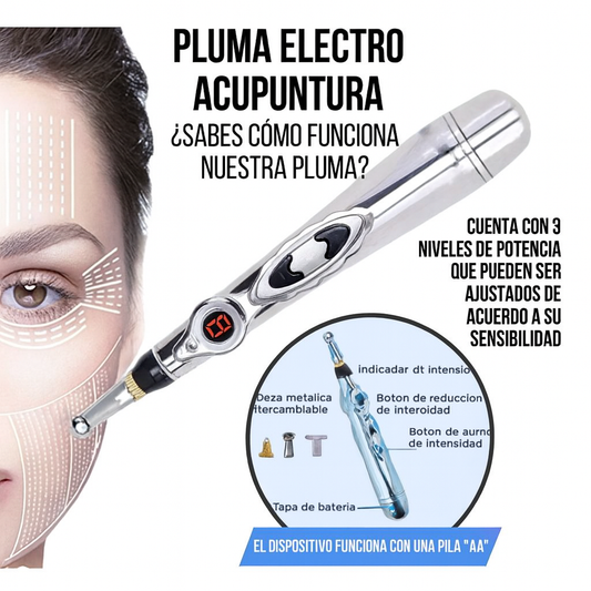 Pluma Acupuntura Eléctrico | Quita papada y arrugas en 30 días | Incluye 3 Cabezales, manual de uso y más ...Pago contra entrega y envió en Panamá!!!!