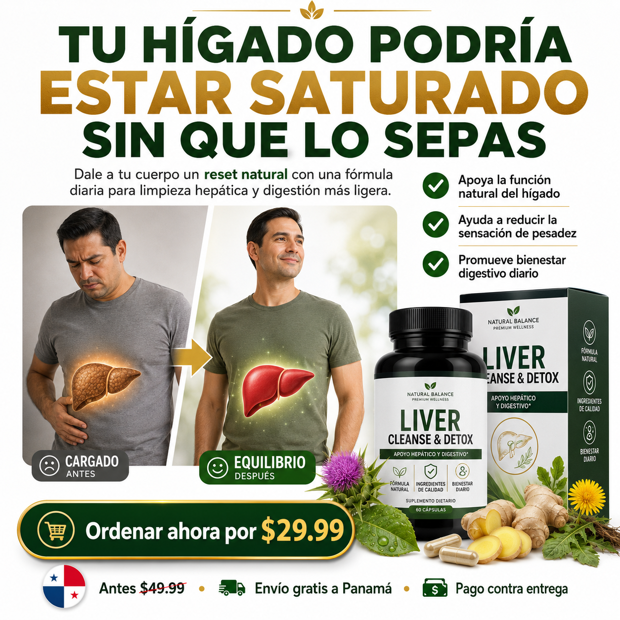 (55% DESCUENTO) Liver Detox™ | Desintoxica, Limpia y Regenera Tu Hígado