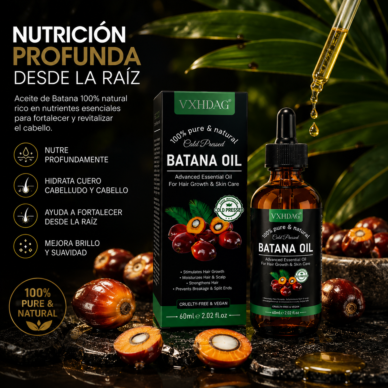 (30% Descuento) Batana Oil 100% original | Ultra Reparacion Fortalece el crecimiento de cabello