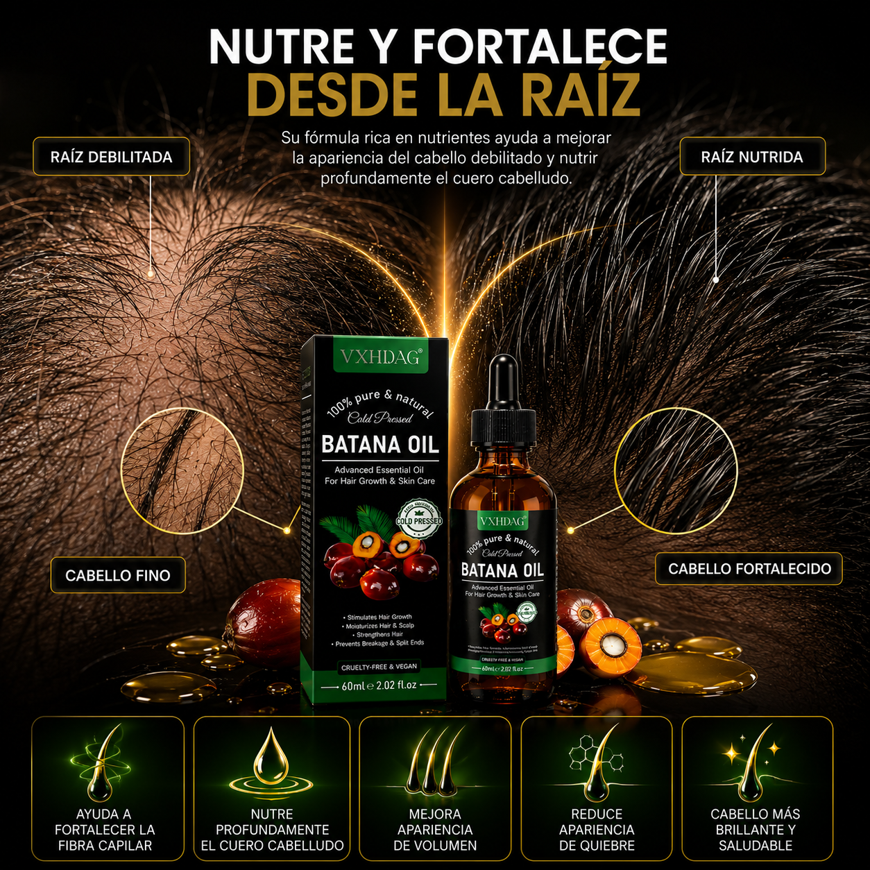(30% Descuento) Batana Oil 100% original | Ultra Reparacion Fortalece el crecimiento de cabello