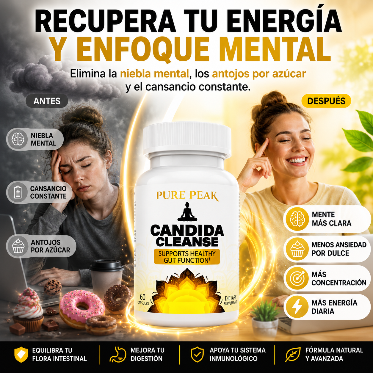 (55% Descuento) Candida Cleanse – Limpieza Interna y Control de Peso