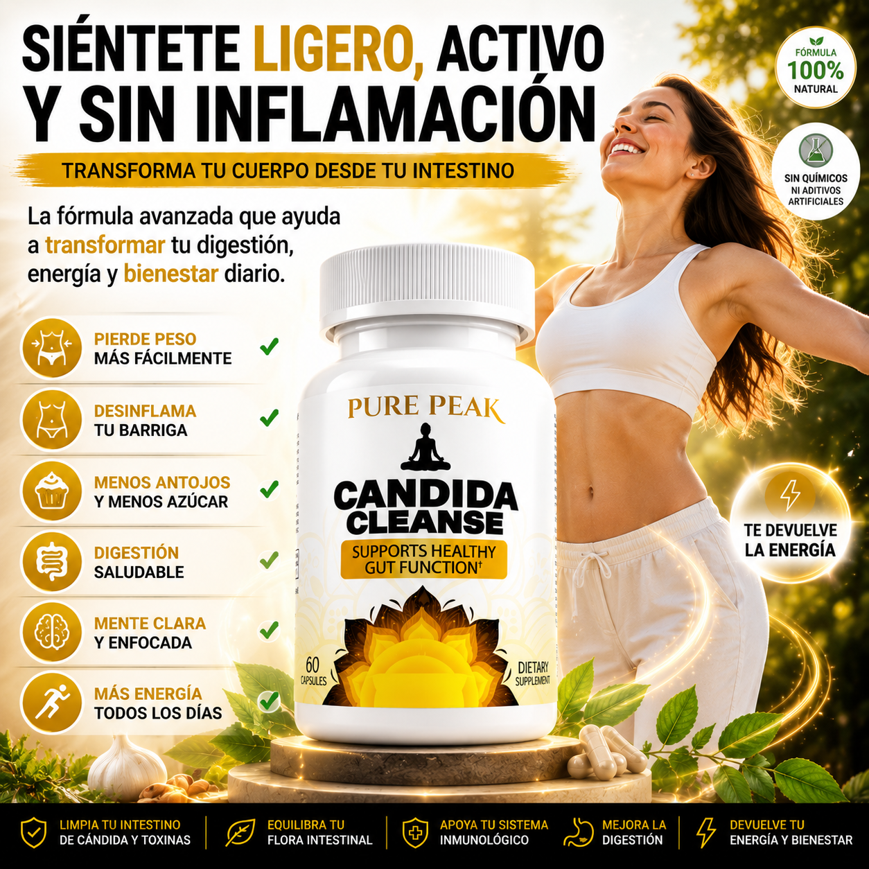 (55% Descuento) Candida Cleanse – Limpieza Interna y Control de Peso