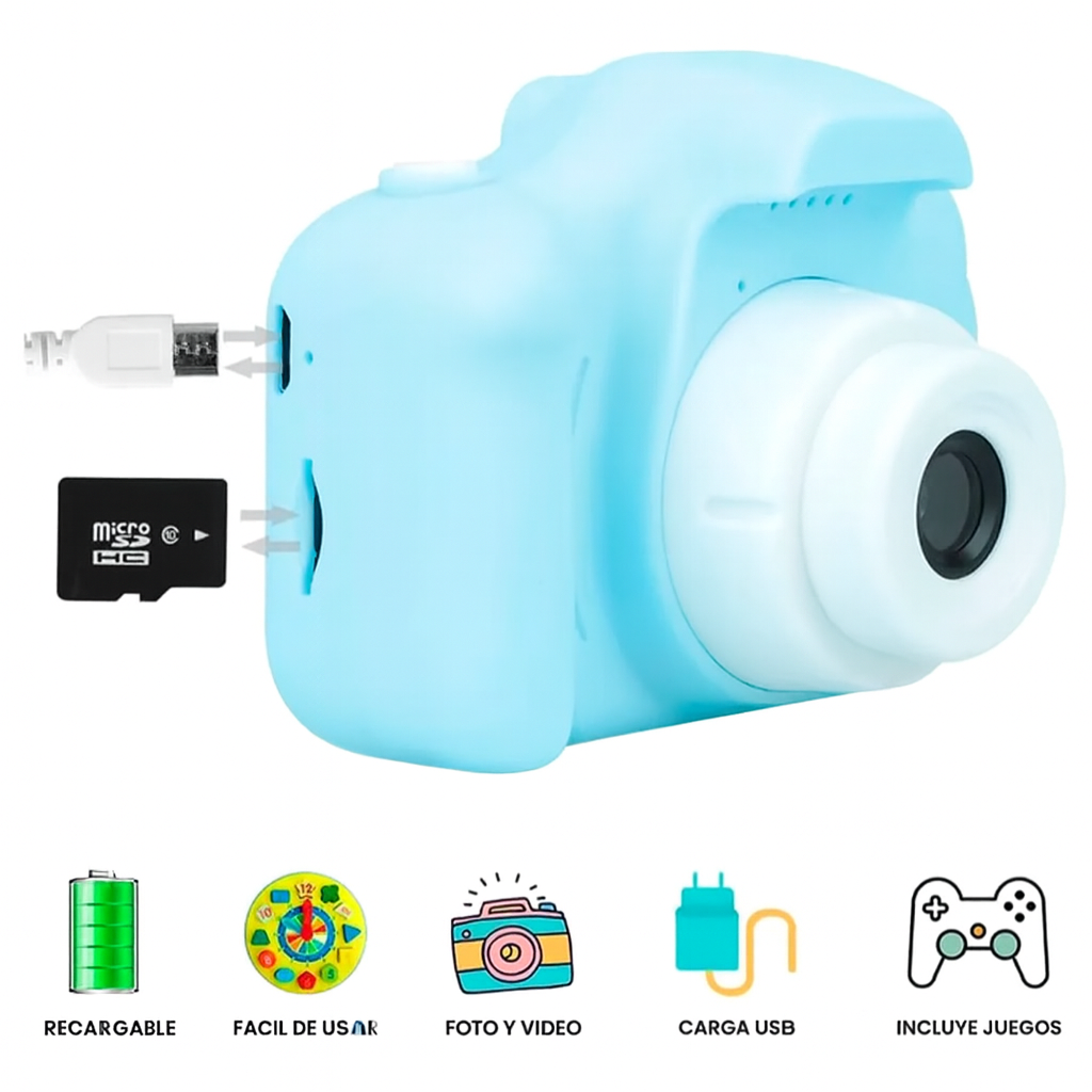 Cámara Digital Infantil HOMHOW 20MP con Doble Lente y Pantalla IPS!!! Pago contra entrega y envió gratis a todo Panamá!!!