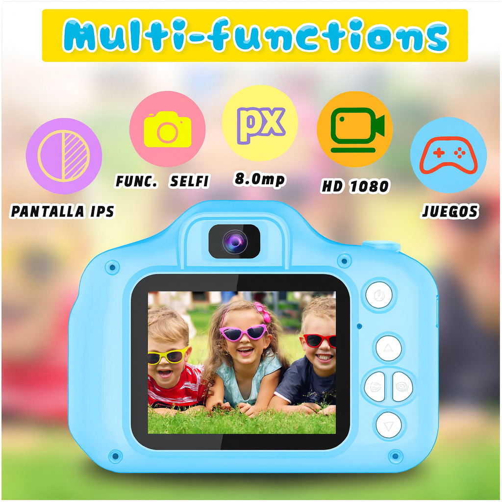 Cámara Digital Infantil HOMHOW 20MP con Doble Lente y Pantalla IPS!!! Pago contra entrega y envió gratis a todo Panamá!!!