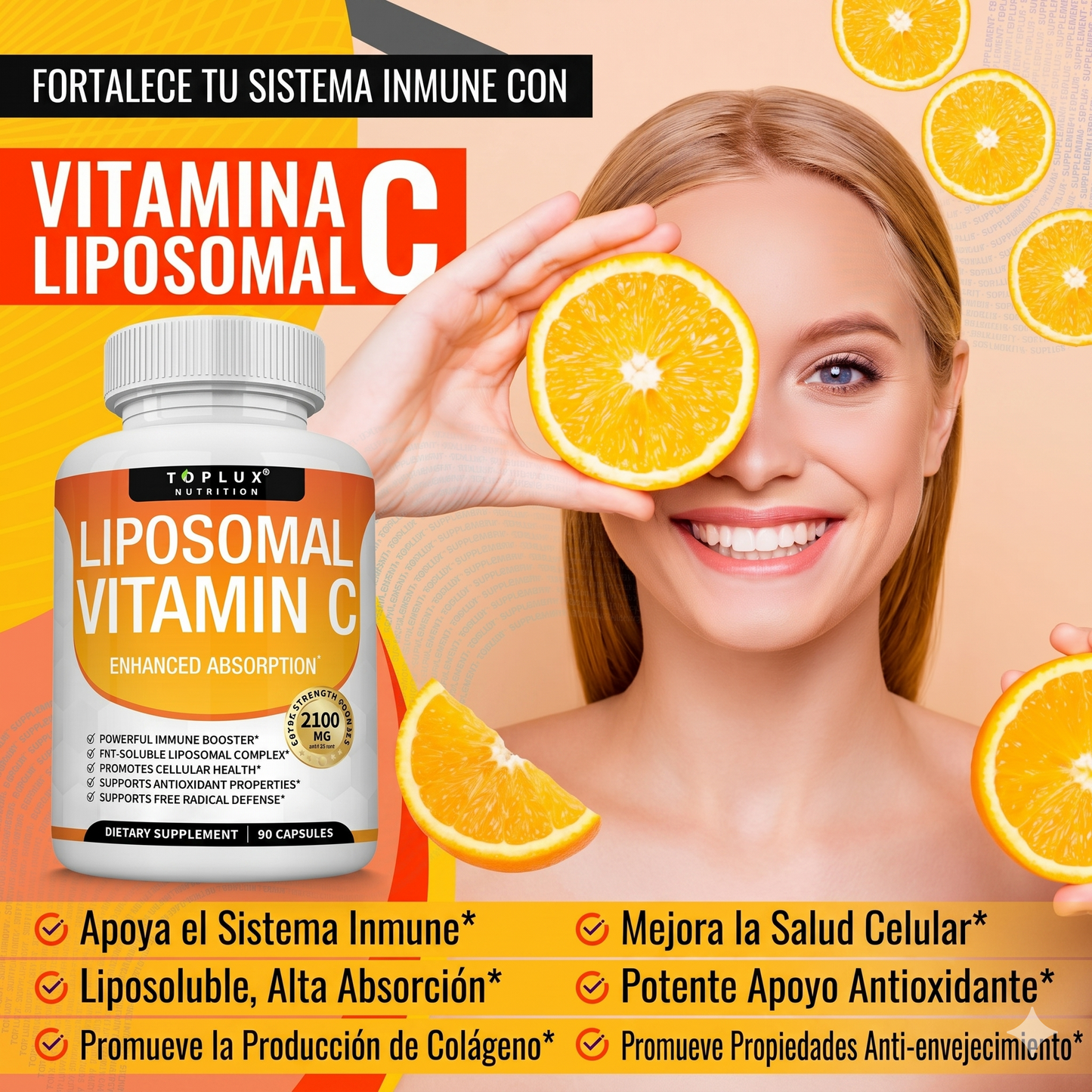 (2x1) Liposomal Vitamina C – Defensas Fuertes + Energía Alta + Piel Radiante