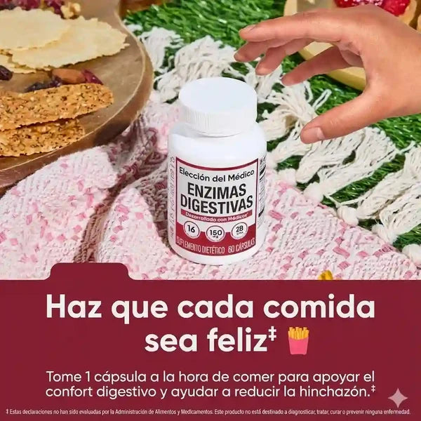 55% DESCUENTO) Digestive Enzymes™ | Complejo de 16 Enzimas Digestivas + Prebióticos y Probióticos