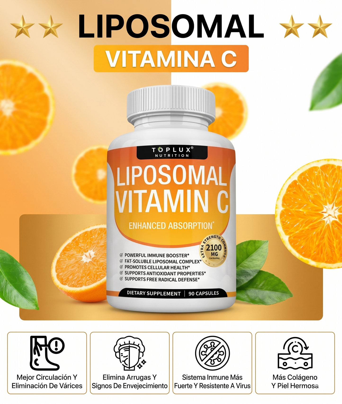 (2x1) Liposomal Vitamina C – Defensas Fuertes + Energía Alta + Piel Radiante