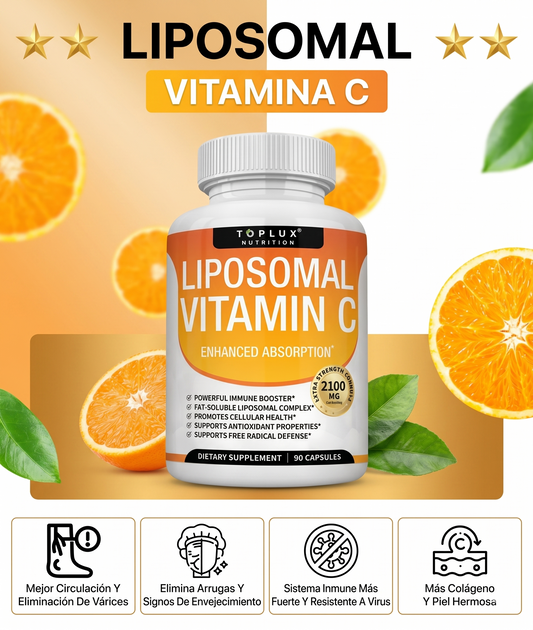 (2x1) Liposomal Vitamina C – Defensas Fuertes + Energía Alta + Piel Radiante