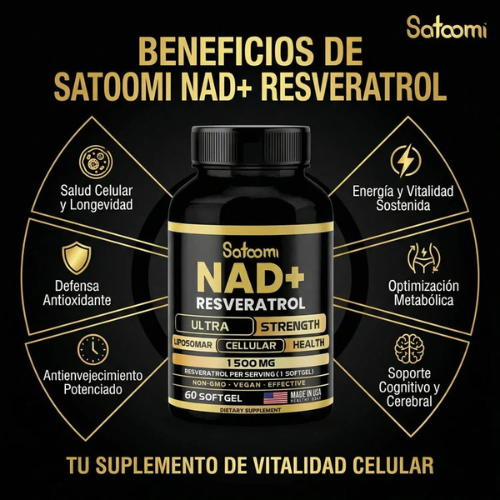 (67% Descuento) NAD+ Resveratrol | Energía Brutal + Rejuvenecimiento Celular