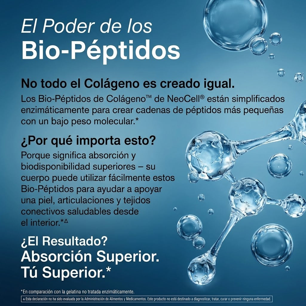 (55% DESCUENTO) NeoCell Bio-Peptides™ | Fórmula Avanzada de Colágeno Hidrolizado