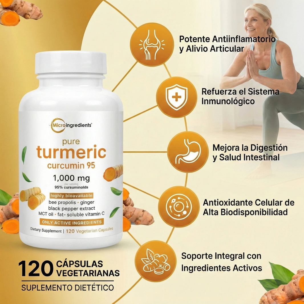 (55% DESCUENTO) Turmeric Curcumin™ | Apoya tus Articulaciones y Recupera tu Movilidad