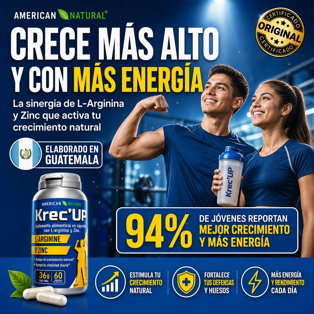 (55% DESCUENTO) HGH Kreceup™ | Apoya tu Crecimiento Natural y Potencia tu Desarrollo Físico