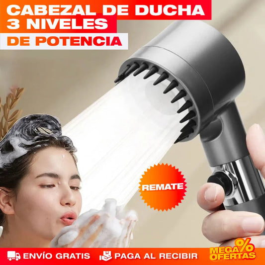(2x1) AquaSpa™ – Cabezal de Ducha Alta Presión con Filtro Purificador