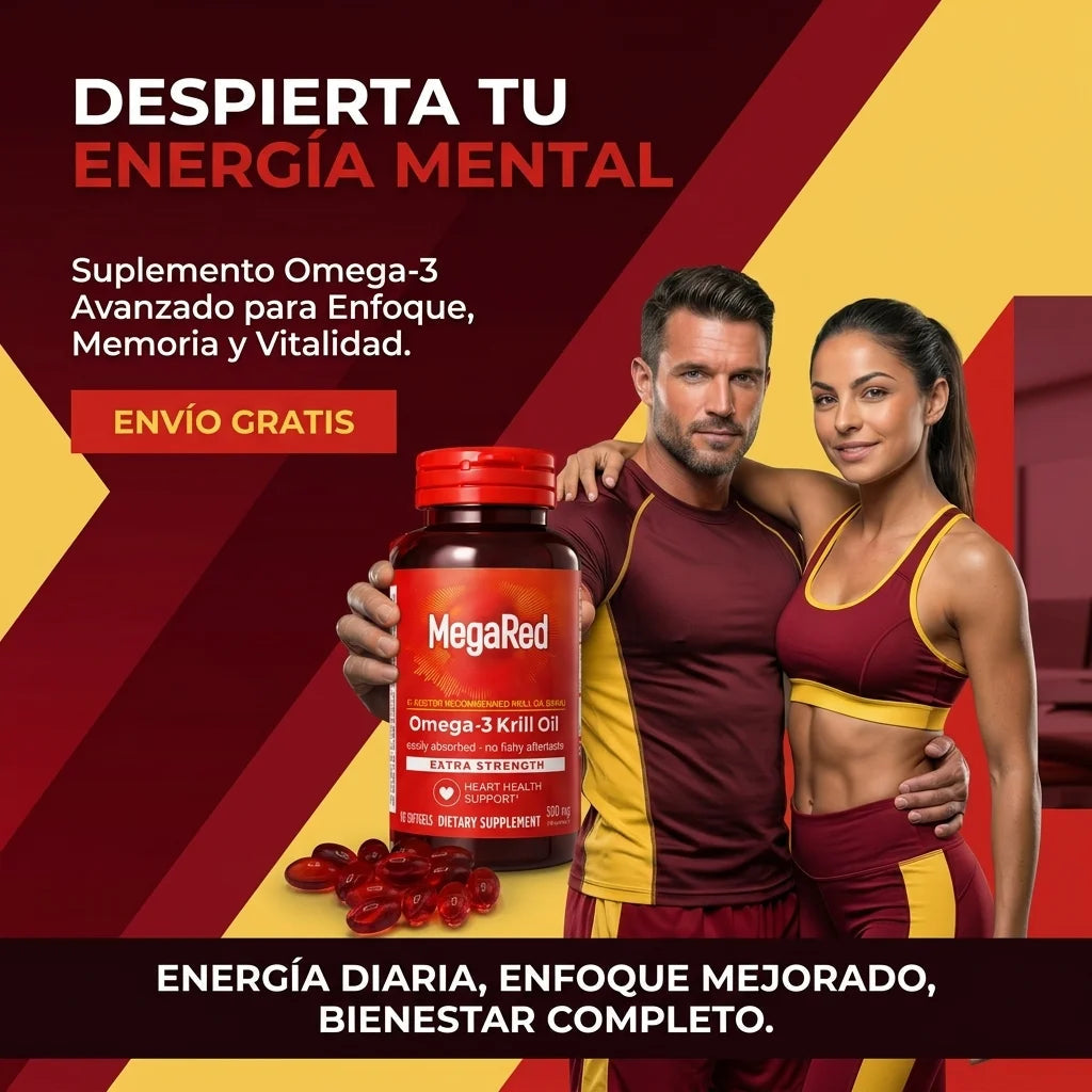 (55% Descuento) MegaRed Omega 3 Premium™ | Potencia tu Corazón, Memoria y Vitalidad Diaria
