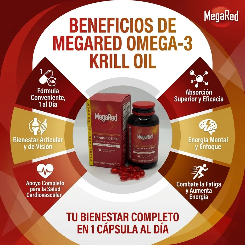 (55% Descuento) MegaRed Omega 3 Premium™ | Potencia tu Corazón, Memoria y Vitalidad Diaria