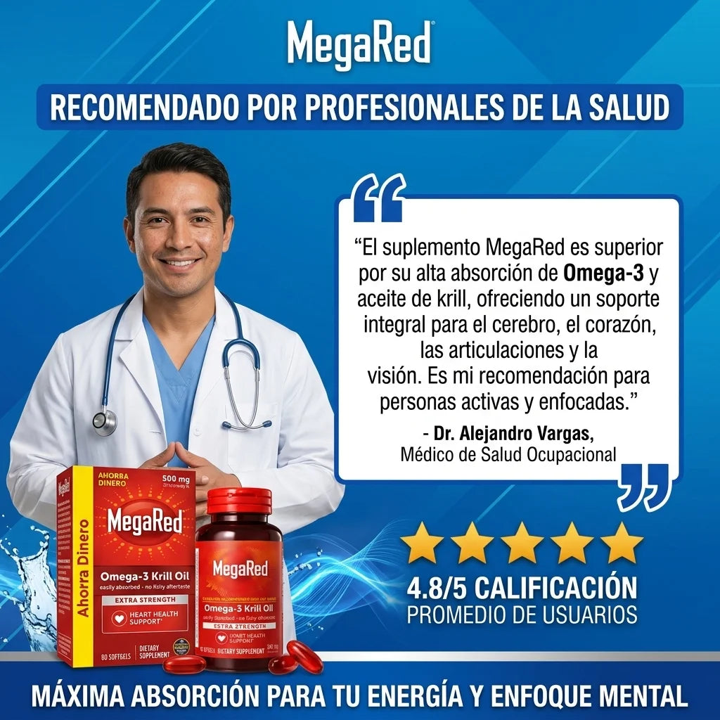 (55% Descuento) MegaRed Omega 3 Premium™ | Potencia tu Corazón, Memoria y Vitalidad Diaria