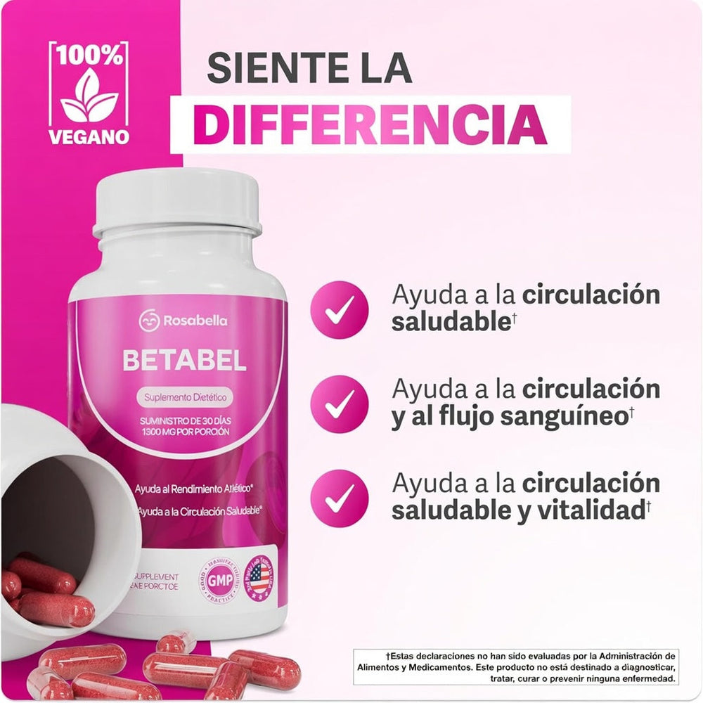 (55% DESCUENTO) Rosabella Beet Root™ | Apoya la Circulación y Potencia tu Energía Natural